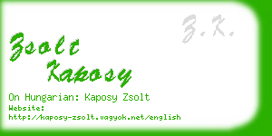 zsolt kaposy business card
